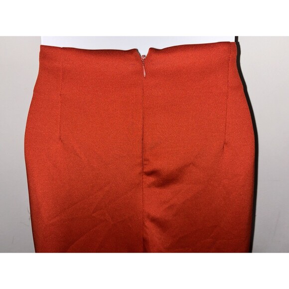 New York & Company Stretch Women's Red/Orange Front Slit Pencil Skirt Sz 8 NWTS - Picture 7 of 12